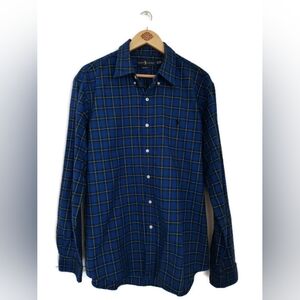 Ralph Lauren Royal Blue Plaid Mens Shirt